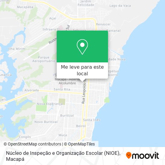 Núcleo de Inspeção e Organização Escolar (NIOE) mapa