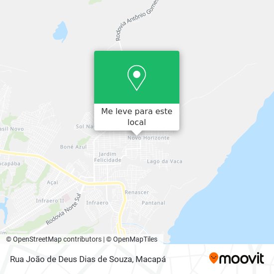 Rua João de Deus Dias de Souza mapa