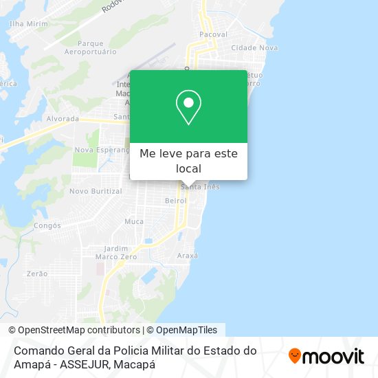 Comando Geral da Policia Militar do Estado do Amapá - ASSEJUR mapa