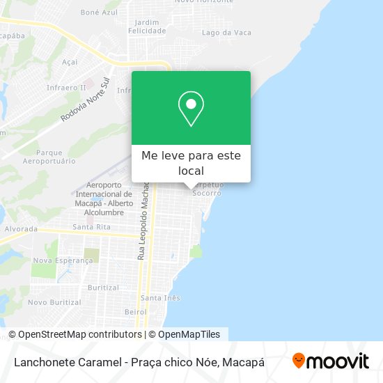 Lanchonete Caramel - Praça chico Nóe mapa