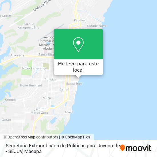 Secretaria Extraordinária de Politicas para Juventude - SEJUV mapa