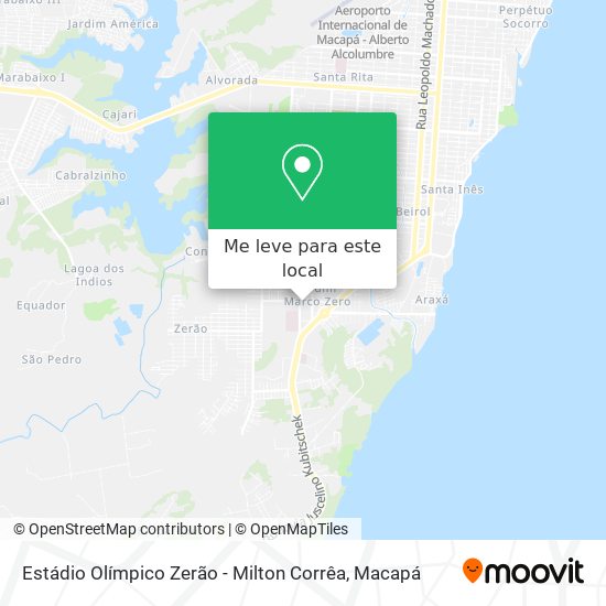 Estádio Olímpico Zerão - Milton Corrêa mapa