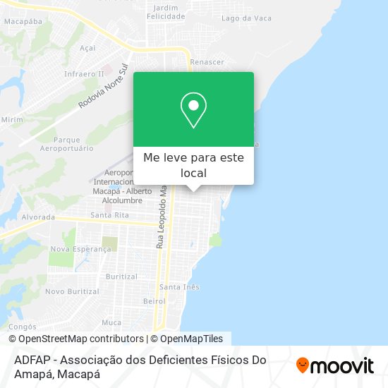 ADFAP - Associação dos Deficientes Físicos Do Amapá mapa
