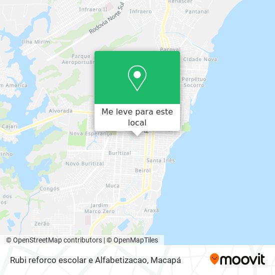 Rubi reforco escolar e Alfabetizacao mapa