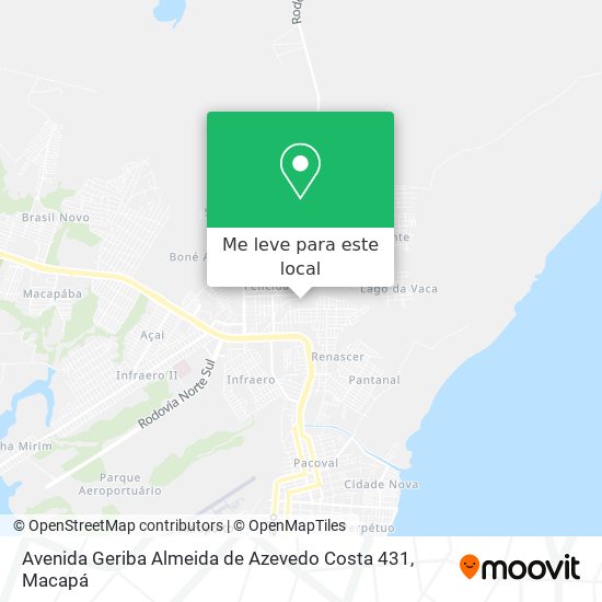 Avenida Geriba Almeida de Azevedo Costa 431 mapa