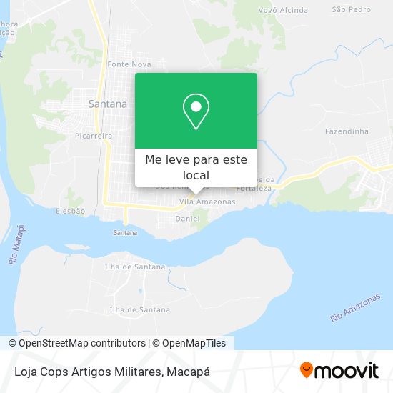 Loja Cops Artigos Militares mapa