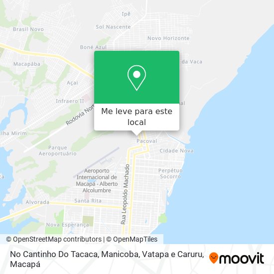 No Cantinho Do Tacaca, Manicoba, Vatapa e Caruru mapa