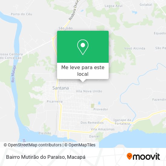 Bairro Mutirão do Paraíso mapa