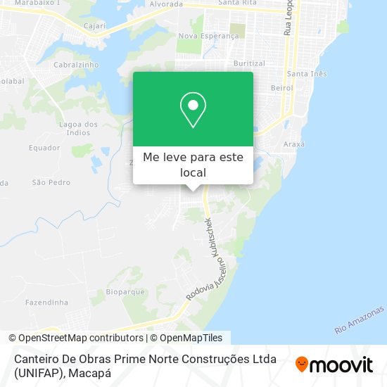 Canteiro De Obras Prime Norte Construções Ltda (UNIFAP) mapa
