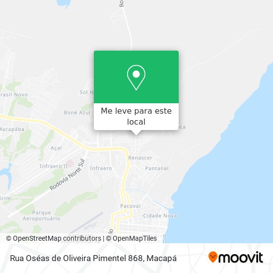 Rua Oséas de Oliveira Pimentel 868 mapa