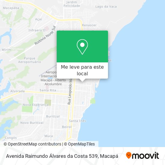 Avenida Raimundo Álvares da Costa 539 mapa