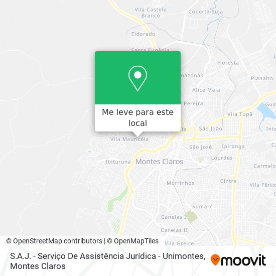 S.A.J. - Serviço De Assistência Jurídica - Unimontes mapa