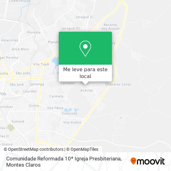 Comunidade Reformada 10ª Igreja Presbiteriana mapa