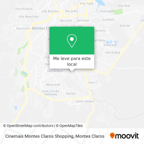 Cinemais Montes Claros Shopping mapa