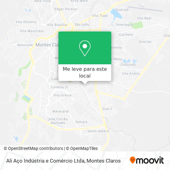 Ali Aço Indústria e Comércio Ltda mapa