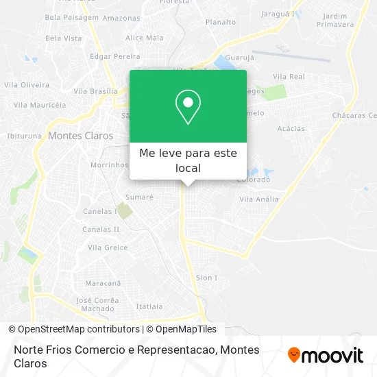 Norte Frios Comercio e Representacao mapa