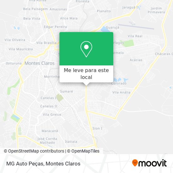 MG Auto Peças mapa