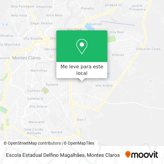 Escola Estadual Delfino Magalhães mapa