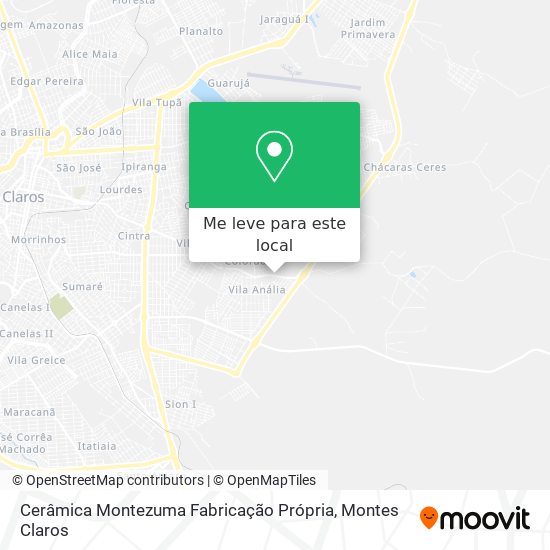Cerâmica Montezuma Fabricação Própria mapa