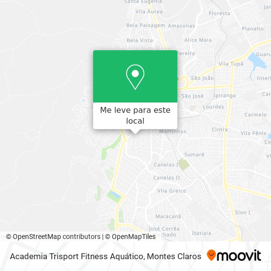 Academia Trisport Fitness Aquático mapa