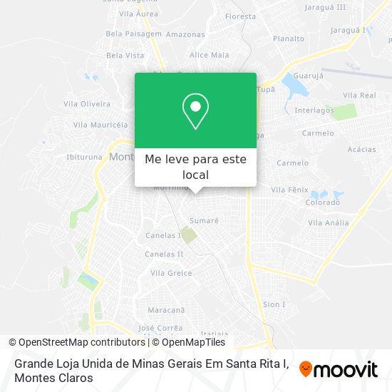 Grande Loja Unida de Minas Gerais Em Santa Rita I mapa