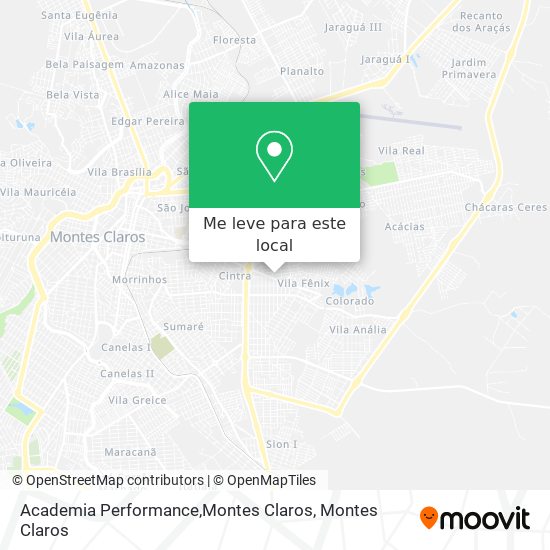 Academia Performance,Montes Claros mapa