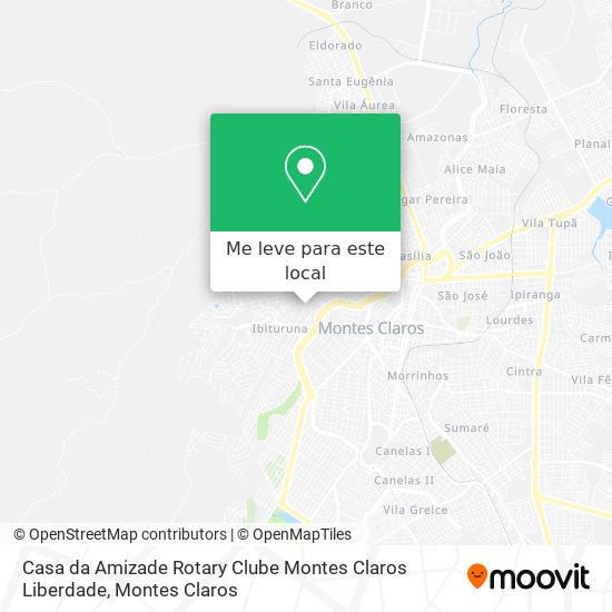 Casa da Amizade Rotary Clube Montes Claros Liberdade mapa