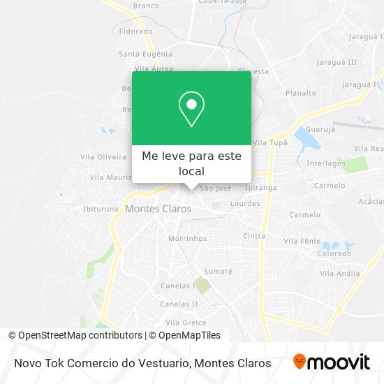 Novo Tok Comercio do Vestuario mapa