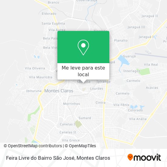 Feira Livre do Bairro São José mapa