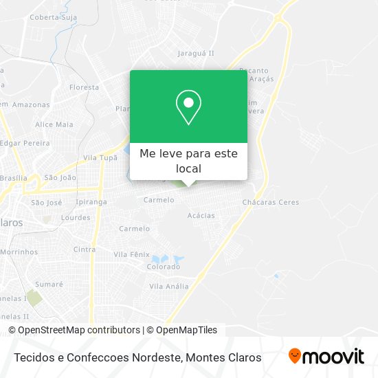 Tecidos e Confeccoes Nordeste mapa
