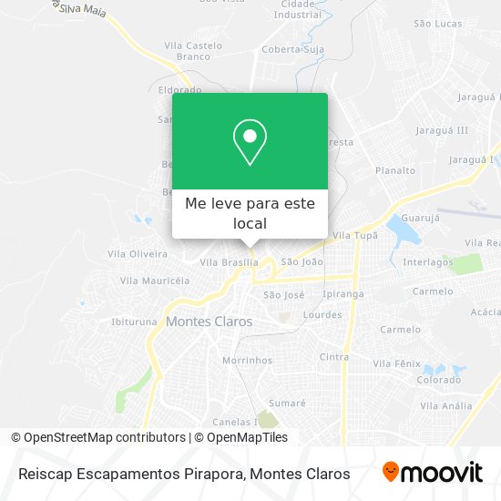 Reiscap Escapamentos Pirapora mapa