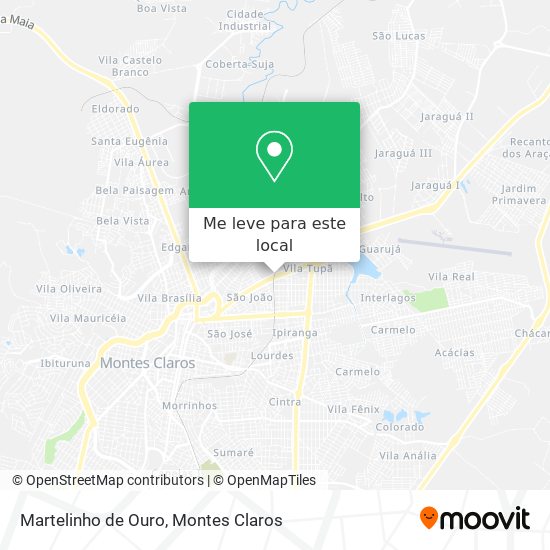 Martelinho de Ouro mapa