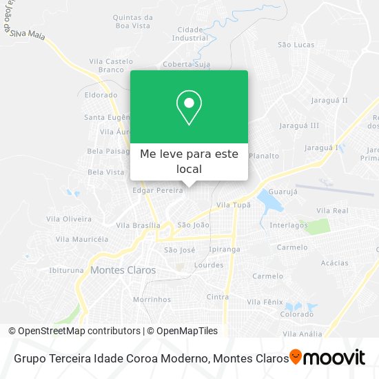 Grupo Terceira Idade Coroa Moderno mapa