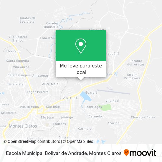 Escola Municipal Bolivar de Andrade mapa