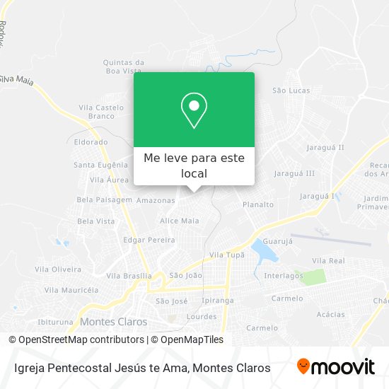 Igreja Pentecostal Jesús te Ama mapa