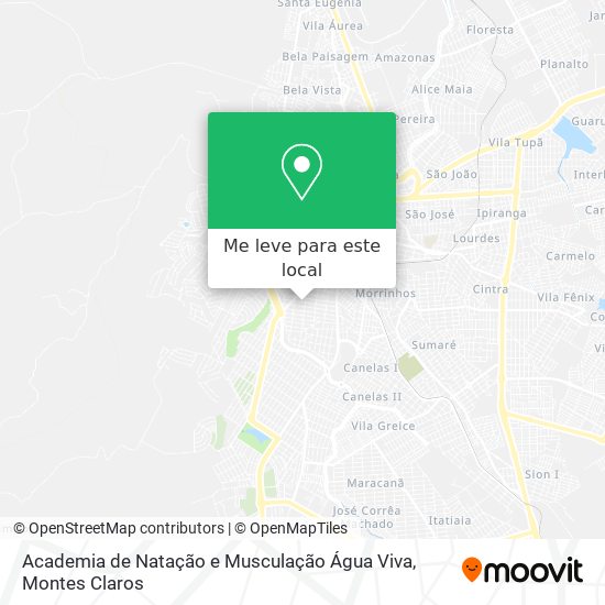 Academia de Natação e Musculação Água Viva mapa