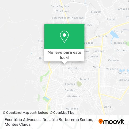Escritório Advocacia Dra Júlia Borborema Santos mapa