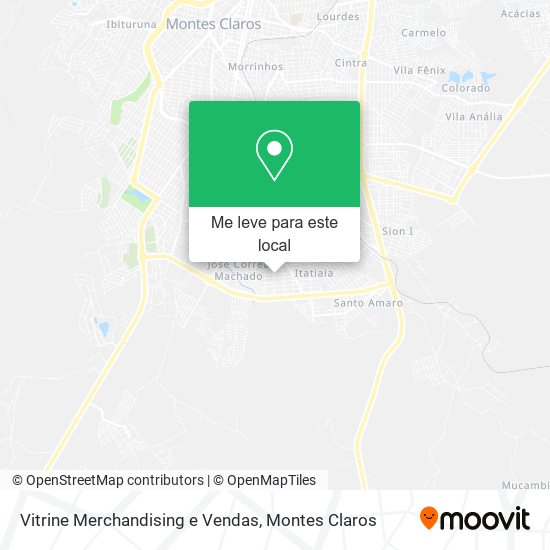 Vitrine Merchandising e Vendas mapa