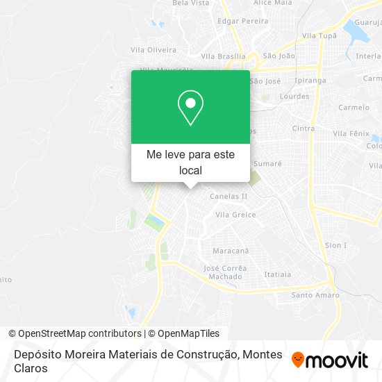 Depósito Moreira Materiais de Construção mapa