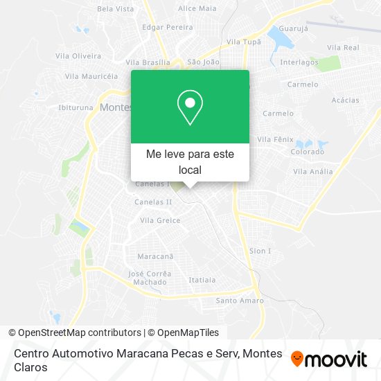 Centro Automotivo Maracana Pecas e Serv mapa