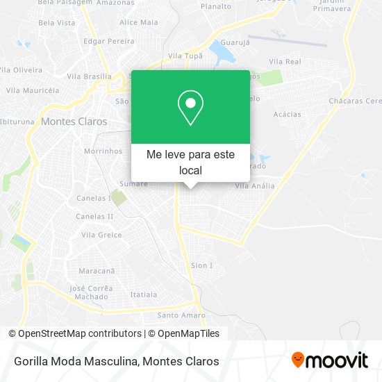 Gorilla Moda Masculina mapa