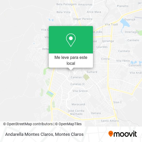 Andarella Montes Claros mapa