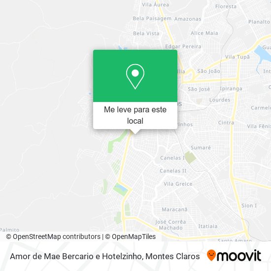 Amor de Mae Bercario e Hotelzinho mapa
