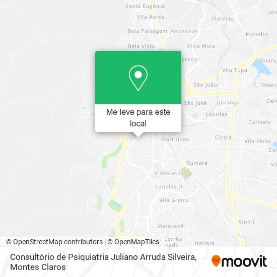 Consultório de Psiquiatria Juliano Arruda Silveira mapa