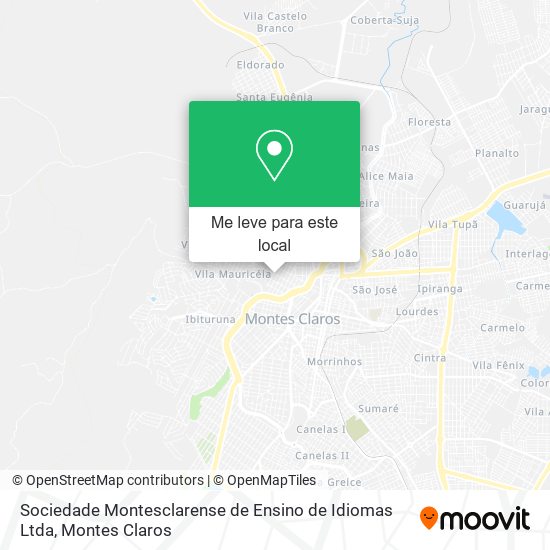 Sociedade Montesclarense de Ensino de Idiomas Ltda mapa