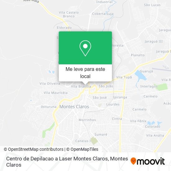 Centro de Depilacao a Laser Montes Claros mapa