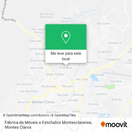 Fábrica de Móveis e Estofados Montesclarense mapa