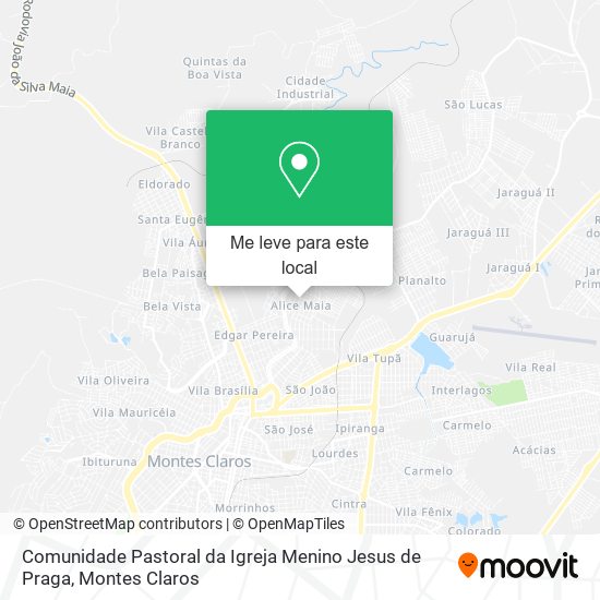 Comunidade Pastoral da Igreja Menino Jesus de Praga mapa
