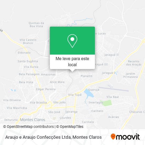 Araujo e Araujo Confecções Ltda mapa