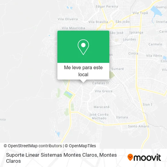 Suporte Linear Sistemas Montes Claros mapa